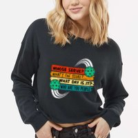 Funny Pickleball Player Pickleball Lover Pickleball Cropped Pullover Crew
