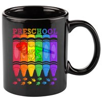 Funny Prehistoric Preschool Dinosaur Crayons 11oz C Handle Ceramic Mug