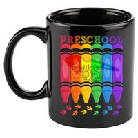 Funny Prehistoric Preschool Dinosaur Crayons 11oz C Handle Ceramic Mug