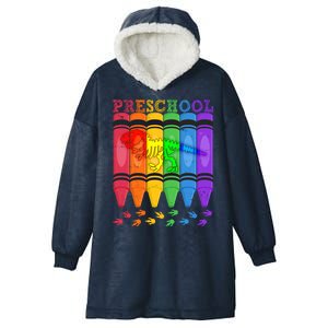 Funny Prehistoric Preschool Dinosaur Crayons Hooded Wearable Blanket