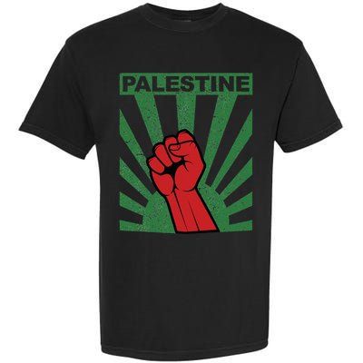 Free Palestine Propaganda Style Palestine Fist Garment-Dyed Heavyweight T-Shirt