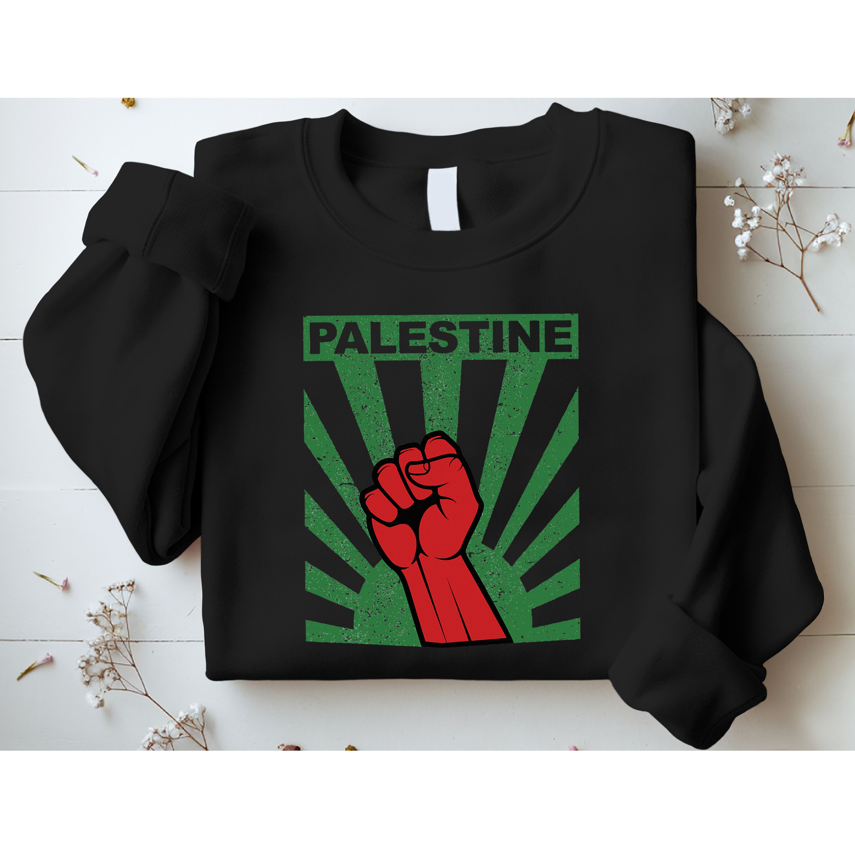 Free Palestine Propaganda Style Palestine Fist Sweatshirt