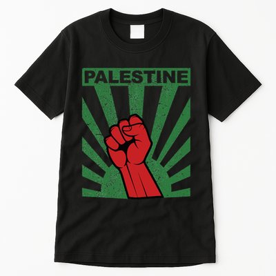Free Palestine Propaganda Style Palestine Fist Tall T-Shirt
