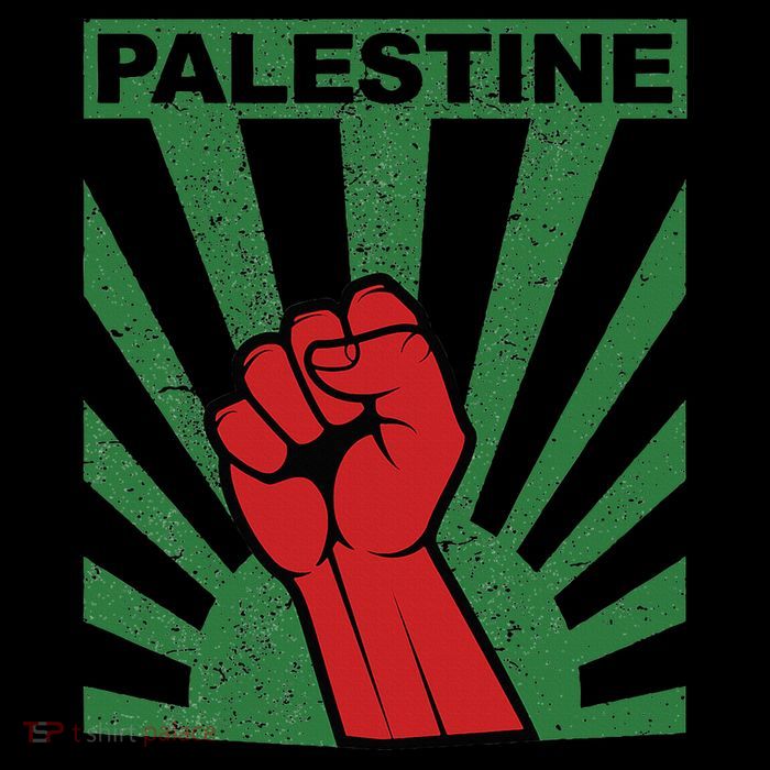 Free Palestine Propaganda Style Palestine Fist 7-Panel Snapback Hat