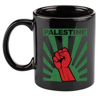 Free Palestine Propaganda Style Palestine Fist 11oz C Handle Ceramic Mug