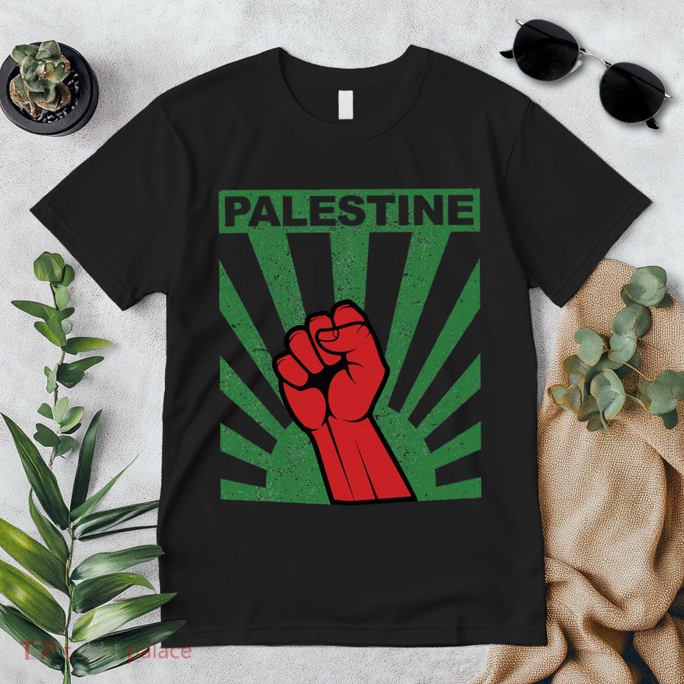Free Palestine Propaganda Style Palestine Fist Premium T-Shirt