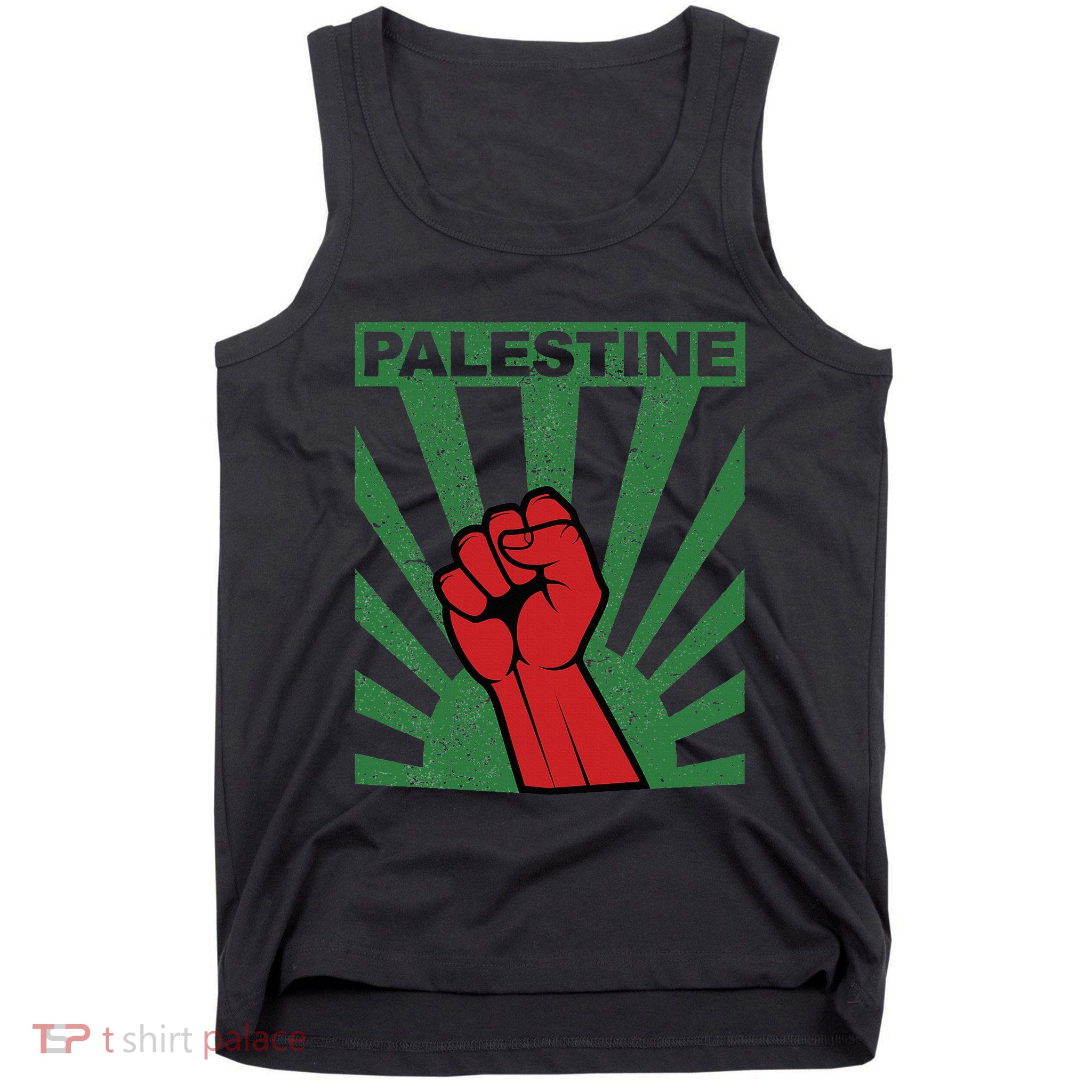 Free Palestine Propaganda Style Palestine Fist Tank Top