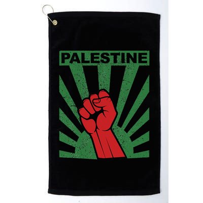 Free Palestine Propaganda Style Palestine Fist Golf Towel