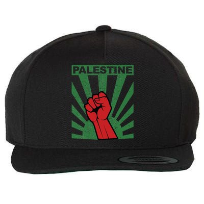 Free Palestine Propaganda Style Palestine Fist Wool Snapback Cap