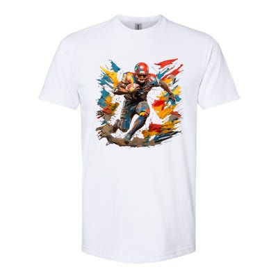 Football Player Paint Softstyle® CVC T-Shirt