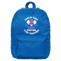 Funny Pickleball Pun Couples That Dink Together Iv Cool Gift 16 in Basic Backpack