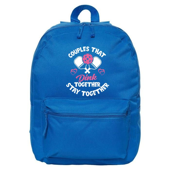 Funny Pickleball Pun Couples That Dink Together Iv Cool Gift 16 in Basic Backpack