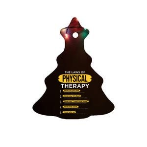 Funny PT Physical Therapy Gift Therapist Month Ceramic Tree Ornament