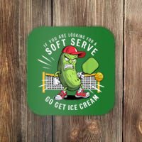 Funny Pickleball Player With Paddleball Lovers Paddle Dink Gift Coaster