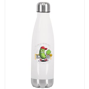 Funny Pickleball Player With Paddleball Lovers Paddle Dink Gift Stainless Steel Insulated Water Bottle