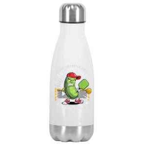 Funny Pickleball Player With Paddleball Lovers Paddle Dink Gift Stainless Steel Insulated Water Bottle