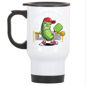 Funny Pickleball Player With Paddleball Lovers Paddle Dink Gift Stainless Steel Travel Mug