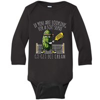 Funny Pickleball Player Paddleball Lover Baby Long Sleeve Bodysuit