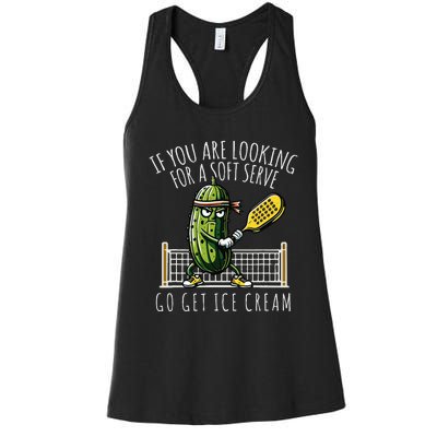 Funny Pickleball Player Paddleball Lover Women's Racerback Tank