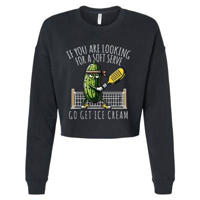 Funny Pickleball Player Paddleball Lover Cropped Pullover Crew