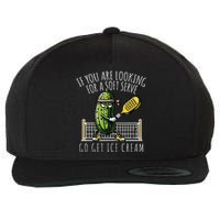 Funny Pickleball Player Paddleball Lover Wool Snapback Cap