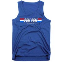 Funny Pew Pew Professional Veteran Patriotic Tank Top