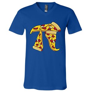 Funny Pizza Pi Day Funny Gift V-Neck T-Shirt