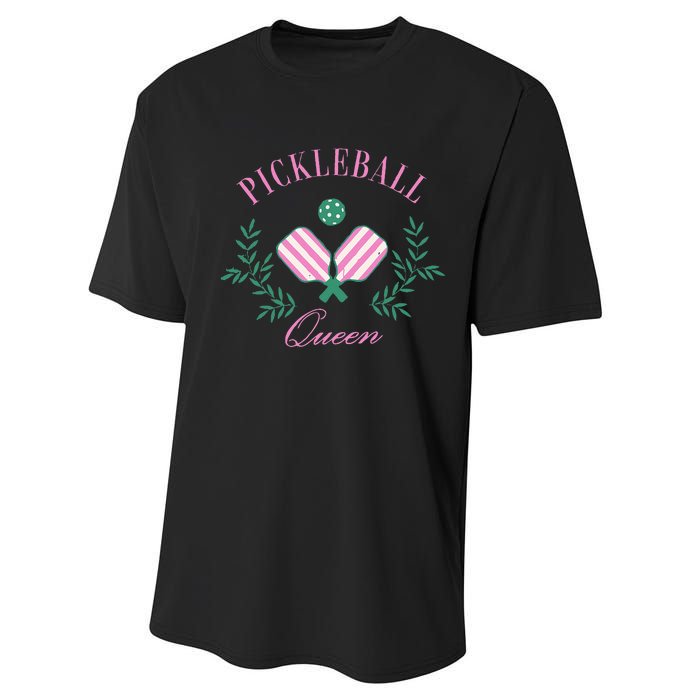 Funny Pickleball Paddle Pickleball Queen Dink Retro Vintage Performance Sprint T-Shirt