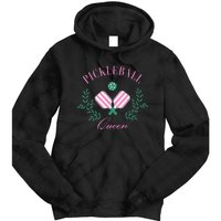 Funny Pickleball Paddle Pickleball Queen Dink Retro Vintage Tie Dye Hoodie