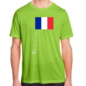 France Patriotic Pole Signature Flag Gift Adult ChromaSoft Performance T-Shirt