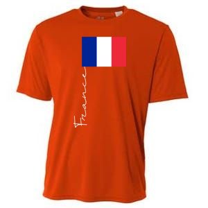 France Patriotic Pole Signature Flag Gift Cooling Performance Crew T-Shirt