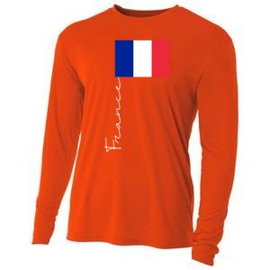 France Patriotic Pole Signature Flag Gift Cooling Performance Long Sleeve Crew