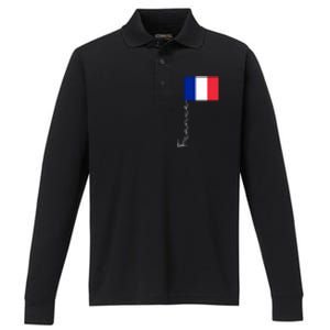 France Patriotic Pole Signature Flag Gift Performance Long Sleeve Polo