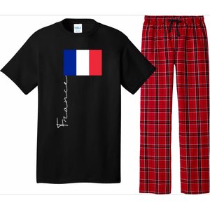 France Patriotic Pole Signature Flag Gift Pajama Set