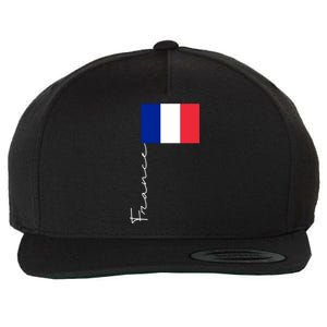 France Patriotic Pole Signature Flag Gift Wool Snapback Cap