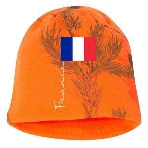 France Patriotic Pole Signature Flag Gift Kati - Camo Knit Beanie