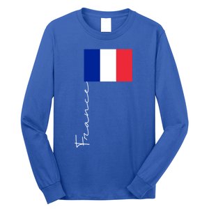 France Patriotic Pole Signature Flag Gift Long Sleeve Shirt