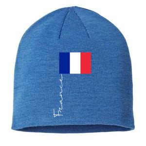 France Patriotic Pole Signature Flag Gift Sustainable Beanie