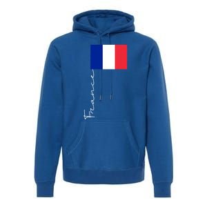 France Patriotic Pole Signature Flag Gift Premium Hoodie