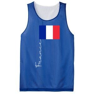 France Patriotic Pole Signature Flag Gift Mesh Reversible Basketball Jersey Tank