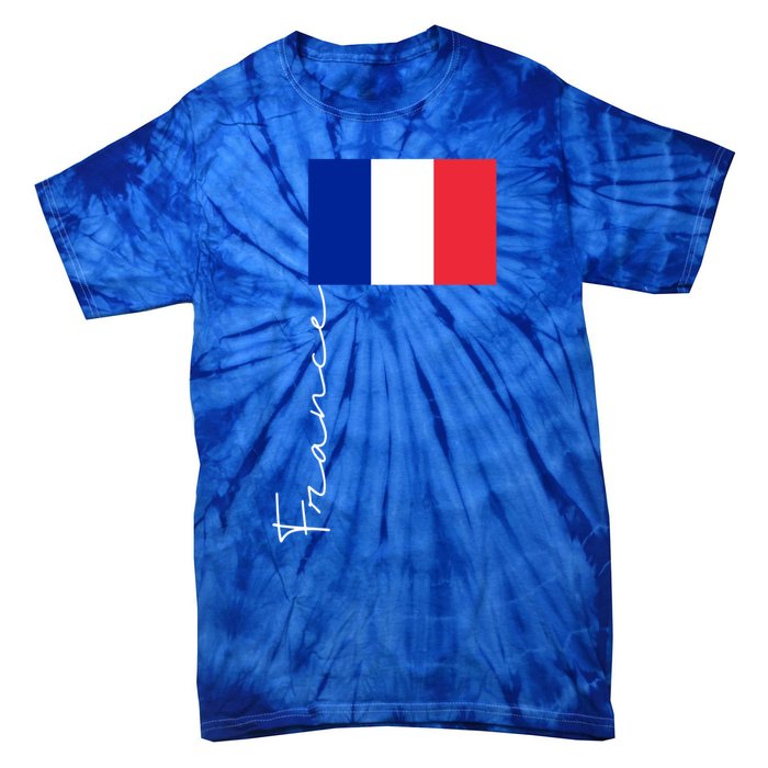 France Patriotic Pole Signature Flag Gift Tie-Dye T-Shirt