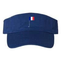 France Patriotic Pole Signature Flag Gift Valucap Bio-Washed Visor