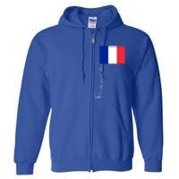 France Patriotic Pole Signature Flag Gift Full Zip Hoodie