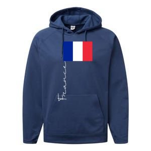 France Patriotic Pole Signature Flag Gift Performance Fleece Hoodie