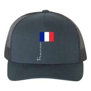 France Patriotic Pole Signature Flag Gift Yupoong Adult 5-Panel Trucker Hat