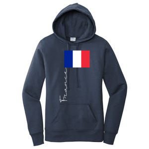 France Patriotic Pole Signature Flag Gift Women's Pullover Hoodie