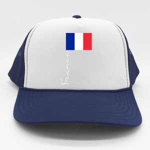 France Patriotic Pole Signature Flag Gift Trucker Hat