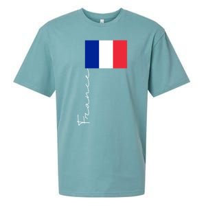 France Patriotic Pole Signature Flag Gift Sueded Cloud Jersey T-Shirt