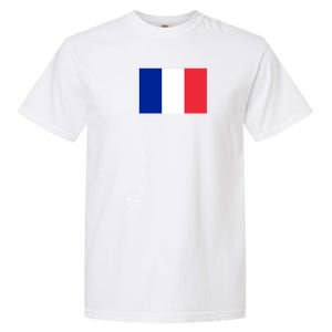 France Patriotic Pole Signature Flag Gift Garment-Dyed Heavyweight T-Shirt