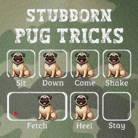 Funny Pug Puggle Dog Pups Stubborn Pug Tricks Legacy Tie Dye Trucker Hat